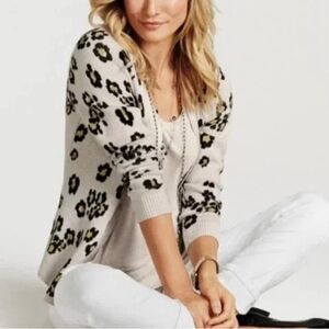 Cabi Kiki Leopard Print Cardigan